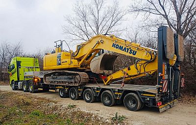 Přeprava stavebních strojů, zařízení a zemědělské techniky