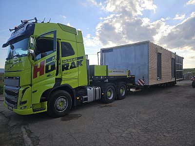 Transport modulových domů a mobilheimů
